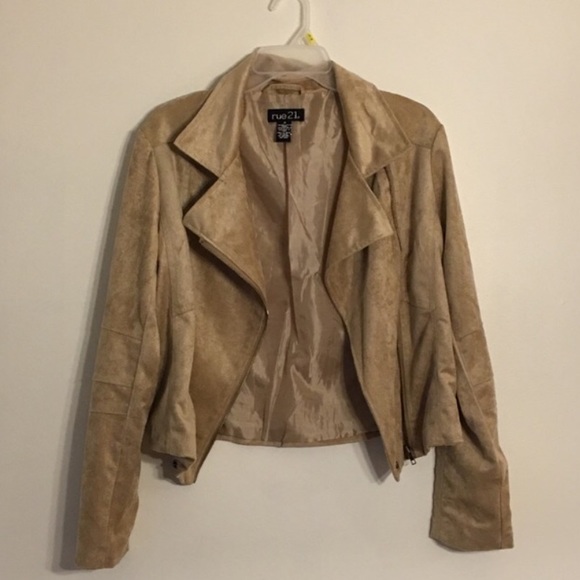Jackets & Blazers - Tan Zippered Jacket